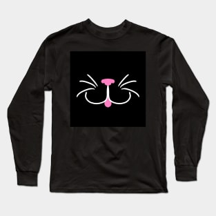 Silly cat face mask Long Sleeve T-Shirt